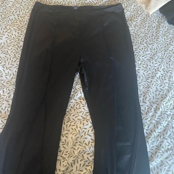 High Waist Solid Stitch Flared Trousers - Picture 1 of 3